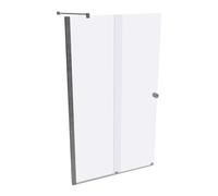 HÜPPE Xtensa pure puerta corredera entrada 2 piezas (1/2), anchura:120cm, galce izquierda, XT1306069322, Cabinas de ducha: Color de perfil plata alto brillo ESG clear con ANTI-PLAQUE