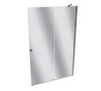 HÜPPE Xtensa pure puerta corredera entrada 2 piezas (1/2), anchura:140cm, bisagra derecha, XT1407069381, Cabinas de ducha: Color de perfil plata cristal de alto brillo ESG cristal de espejo con ANTI-P