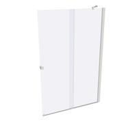 HÜPPE Xtensa pure puerta corredera entrada 2 piezas (1/2), anchura:140cm, bisagra derecha, XT1407182321, Cabinas de ducha: Color del perfil Edición en blanco Cristal ESG transparente