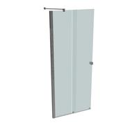 HÜPPE Xtensa pure puerta corredera entrada 2 piezas (1/2), anchura:90cm, galce izquierda, XT1303069348, Cabinas de ducha: Perfil color plata alto brillo Vidrio ESG Sand Plus serigrafiado con ANTI-PLAQ