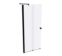 HÜPPE Xtensa pure puerta corredera entrada 2 piezas (1/2), anchura:90cm, galce izquierda, XT1303123322, Cabinas de ducha: Color de perfil Vidrio Black Edition ESG transparente con ANTI-PLAQUE