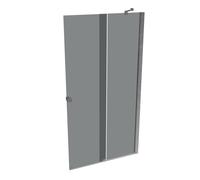 HÜPPE Xtensa pure puerta trasera corredera 2 piezas (1/2), anchura:110cm, bisagra derecha, XT1405069368, Cabinas de ducha: Color del perfil plata alto brillo Vidrio ESG gris con ANTI-PLAQUE