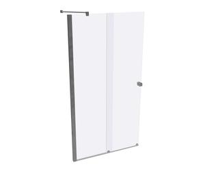 HÜPPE Xtensa pure puerta trasera corredera 2 piezas (1/2), anchura:110cm, galce izquierda, XT1305069321, Cabinas de ducha: Color de perfil plata cristal de alto brillo ESG clear