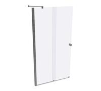 HÜPPE Xtensa pure puerta trasera corredera 2 piezas (1/2), anchura:110cm, galce izquierda, XT1305069322, Cabinas de ducha: Color de perfil plata alto brillo ESG clear con ANTI-PLAQUE