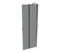 HÜPPE Xtensa pure puerta trasera corredera 2 piezas (1/2), anchura:75cm, bisagra derecha, XT1401069368, Cabinas de ducha: Color del perfil plata alto brillo Vidrio ESG gris con ANTI-PLAQUE