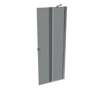 HÜPPE Xtensa pure puerta trasera corredera 2 piezas (1/2), anchura:80cm, bisagra derecha, XT1402069368, Cabinas de ducha: Color del perfil plata alto brillo Vidrio ESG gris con ANTI-PLAQUE
