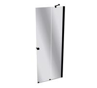 HÜPPE Xtensa pure puerta trasera corredera 2 piezas (1/2), anchura:80cm, bisagra derecha, XT1402123381, Cabinas de ducha: Color de perfil Vidrio Black Edition Vidrio espejo ESG con ANTI-PLAQUE