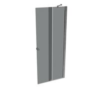 HÜPPE Xtensa pure puerta trasera corredera 2 piezas (1/2), anchura:90cm, bisagra derecha, XT1403069301, Cabinas de ducha: Color del perfil plata alto brillo Vidrio ESG gris