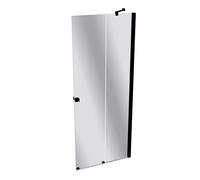 HÜPPE Xtensa pure puerta trasera corredera 2 piezas (1/2), anchura:90cm, bisagra derecha, XT1403123381, Cabinas de ducha: Color de perfil Vidrio Black Edition Vidrio espejo ESG con ANTI-PLAQUE