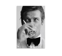 HUERIER Póster de Roger Moore para habitación, lienzo estético para decoración de pared, lienzo artístico para dormitorio, 30 x 45 cm, estilo sin marco
