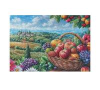 Huerto árbol frutal Cosecha Puzzles 300 Piezas Construir DIY 3D Tiempo Feliz Rompecabezas para Adultos Maquetas Educativas Aliviar Estrés Estera Portátil 300 PCS