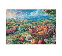 Huerto árbol frutal Cosecha Puzzles 300 Piezas Decorativo Coleccionable Tiempo Feliz Obra De Arte Rompecabezas Familiar para Adultos Desafío Avanzado DIY Creativo 300 PCS