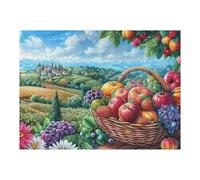 Huerto árbol frutal Cosecha Puzzles 500 Piezas Decoración Hogar 3D Tiempo Feliz Rompecabezas Familiar para Adultos Obra De Arte Colorido DIY Creativo 500 PCS