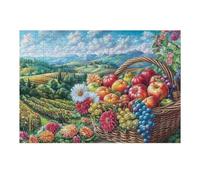 Huerto árboles frutales Cosecha Puzzle 300 Piezas Papel Adolescentes Actividad Familiar Educativa Mejora Coordinación Ojo-Mano Fiestas Navideñas 300 PCS