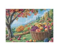 Huerto árboles frutales Cosecha Rompecabezas 300 Piezas Cartón Resistente para Mayores Reunión Familiar Juegos Desarrollo Lógica Detalle San Valentín Calidad 300 PCS
