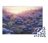 Huerto de Arándanos Puzzle para Adultos Puzzle de 1000 Piezas Vista del Bosque al Amanecer Puzzle Papel Relajación Decoración Hogar Regalo Familiar 52x38cm/1000pcs