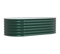Huerto Elevado de Acero Galvanizado, Macetero Metálico para Jardín, Balcón, Terraza y Patio, Ideal para Cultivar Verduras, Flores, Plantas de Cocina y para (160 x 80 x 44 cm)