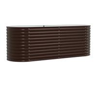 Huerto Elevado de Acero Galvanizado, Macetero Metálico para Jardín, Balcón, Terraza y Patio, Ideal para Cultivar Verduras, Flores, Plantas de Cocina y para (240x80x81cm)