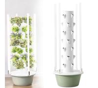 Huerto inteligente hidropónico para interiores y exteriores con torre para hierbas, frutas y verduras, 5/7/9 capas, kit de cultivo aeropónico vertical con temporizador inteligente,20holes