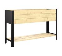 Huerto Modernbox alto (118 x 36 x 72 cm, Madera, Natural/Negro)