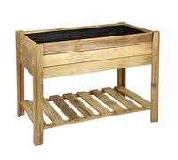 Huerto urbano Madera Natural Rectangular - Faura