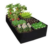 Huerto Urbano Terraza, 180 x 90 x 30 Cm, 8 Bancales para Huerto No Tejida para Plantas, Grandes Macetas, Bolsa de Cultivo de Tela Reutilizable, Macetero Bolsa para Tomates, Jardinera Exterior