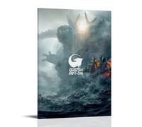 HUERWJRBJ Godzilla Minus One - Póster de arte moderno, pintura estética, cubierta de lienzo, pósteres artísticos para pared, adecuado para cualquier lugar, 20 x 30 cm, estilo marco
