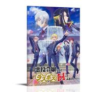 HUERWJRBJ Póster de anime con texto en inglés "I'm The Villainess So I'm Taming The Final Boss", pinturas de arte moderno, lona estética, póster de arte de pared, adecuado para cualquier lugar, 30 x