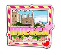Huesca - Imán para nevera de Andalucía España, hecho a mano, 3728