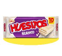 Huesitos Chocolate Blanco Pack Ahorro 10 Unidades, Barritas de Barquillo cubierto de Chocolate Blanco con Relleno de sabor Nata, Chocolate VALOR, 20g por Barrita, 10 Unidades
