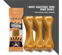 Hueso comestible de queso y mantequilla de maní para perro - Laika Bone - Tamaño: M