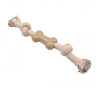 Hueso de doble nudo para perros color Beige