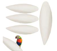 Hueso de Jibia para Aves | Fuente Natural de Calcio para Loros y Periquitos | 4 Unidades Suplemento Nutricional de Calcio para Aves Mascota como Cacatúas Gorriones Periquitos Cotorras y Agapornis