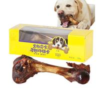 Hueso de médula para Perros - Hueso masticable para Perros con Mango de Res Resistente | Juguetes Naturales para Masticar Perros para Jugar en Interiores y Exteriores