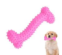 Hueso de perro de goma resistente, juguete masticable con chirriante, hueso interactivo indestructible para perros de talla grande, juguete para perros fuertes, masticar de goma dura