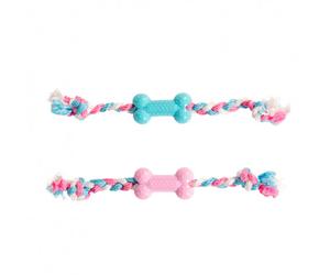 Hueso de TPR con cuerda para perros - Duvo Plus - Mediciones: 35 cm