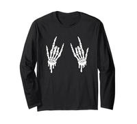 Hueso goteando lindo esqueleto manos espeluznantes Halloween hombres mujeres Manga Larga