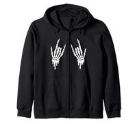 Hueso goteando lindo esqueleto manos espeluznantes Halloween hombres mujeres Sudadera con Capucha