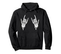 Hueso goteando lindo esqueleto manos espeluznantes Halloween hombres mujeres Sudadera con Capucha