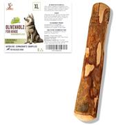 Hueso masticable de madera de olivo para perros XL - 1 pieza de madera natural y hueso de madera como juguete para perros, para perros extra grandes de más de 35 kg, cuidado dental, duradero y