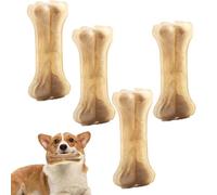 Hueso Masticable para Perros que Elimina Manchas Dentales y Alívia Molestias de Dentición, con Cuero Artificial de Vaća Resistente a Mordidas, Ideal para Cachorros y Perros Pequeños, Medianos, Grandes