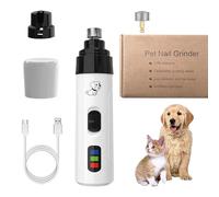 Huesom Silent Groom Nail Grinder, Silent Grind Pro For Dog Nails, Low Noise Usb Rechargeable Pet Clipper, All Pet Sizes And Nail Thicknesses, Suitable For Dogs And Cats (1Set+1Replacement Head)