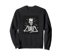 Huesos coronados con un atuendo de ambiente real Sudadera