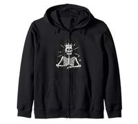Huesos coronados con un atuendo de ambiente real Sudadera con Capucha