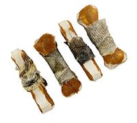 Huesos de Cuero Vacuno con Pato y Piel de Bacalao para Perros, 4 uds. | Snack masticable natural 3 en 1 de larga duración; favorece la higiene dental, aporta omega-3 y es ideal como premio.