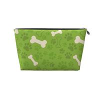 Huesos de Pata de Perro Verde, Bolsa de artículos de tocador Bolsa de Maquillaje Bolsa de cosméticos Bolsa de artículos de tocador de Viaje portátil