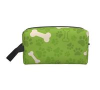 Huesos de Pata de Perro Verde, Bolsa de Maquillaje Bolsa de cosméticos Bolsa de artículos de tocador de Viaje portátil Organizador de Bolsa de Maquillaje