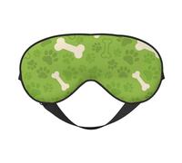 Huesos de pata de perro verde, Cubreojos completos Antifaz bloqueador de luz Antifaz para dormir Antifaz suave con los ojos vendados Noche