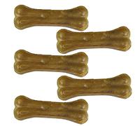 Huesos masticables para perro, hechos de piel de vacuno prensada, de calidad pesada, prensados limpiamente, diferentes tamaños para cachorros y perros grandes XXL, reduce la placa