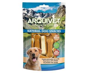 Huesos prensados Natural Dog Snacks Arquivet para perros sabor Pollo